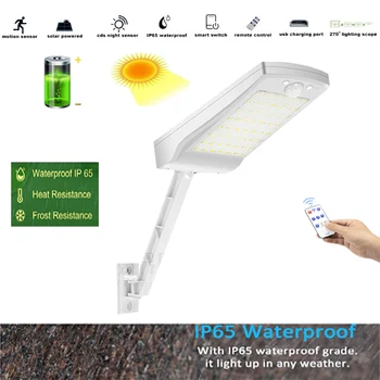

ANKNQ 56 LED Solar Light Outdoor Solar Lamp Powered Sunlight Waterproof PIR Motion Sensor Street Light for Garden outdoor light