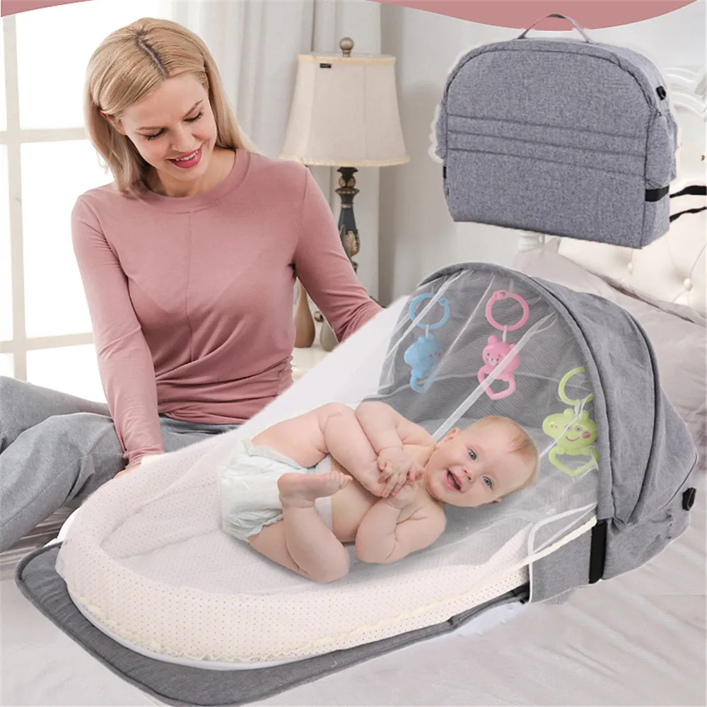 Cama de viagem saco de mamãe saco de maternidade saco de fraldas portátil berço do bebê camas de viagem da mãe mochila do bebê saco de fraldas saco de maternidade kit