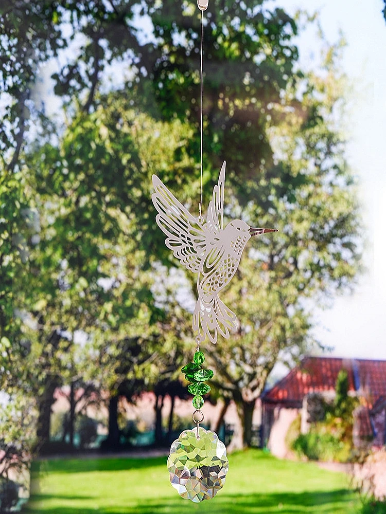 Hummingbird Rainbow maker rainbow crystal Suncatcher prisms Pendant Hanging Decoration Window Garden Sun Catcher chakra window (1)