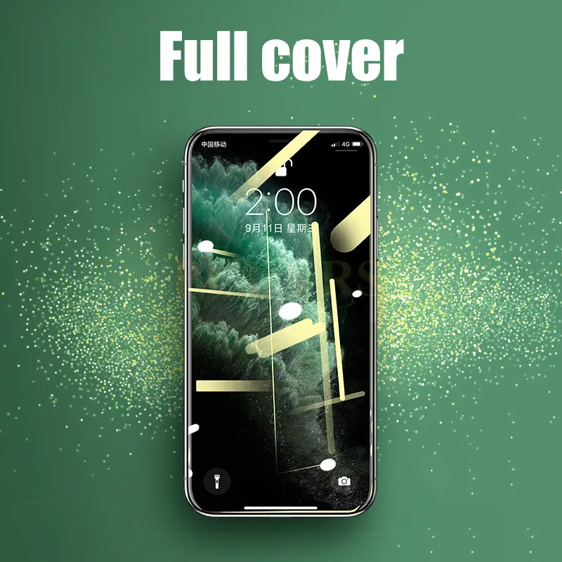 500D полное покрытие из закаленного стекла для iPhone 11 Pro X XS Max XR Защитное стекло для экрана для iPhone 6 6s 7 8 Plus X стеклянная пленка