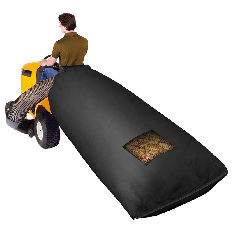 Lawn Tractor Leaf Bag Universal Fit Mayhour Extra Large Reusable Leaves Waste Bag Easy Collect Leaf Cleaning Fits Most Garden Lawn Mower Heavy Duty Waterproof Double Layer Wear-Resistant Material 