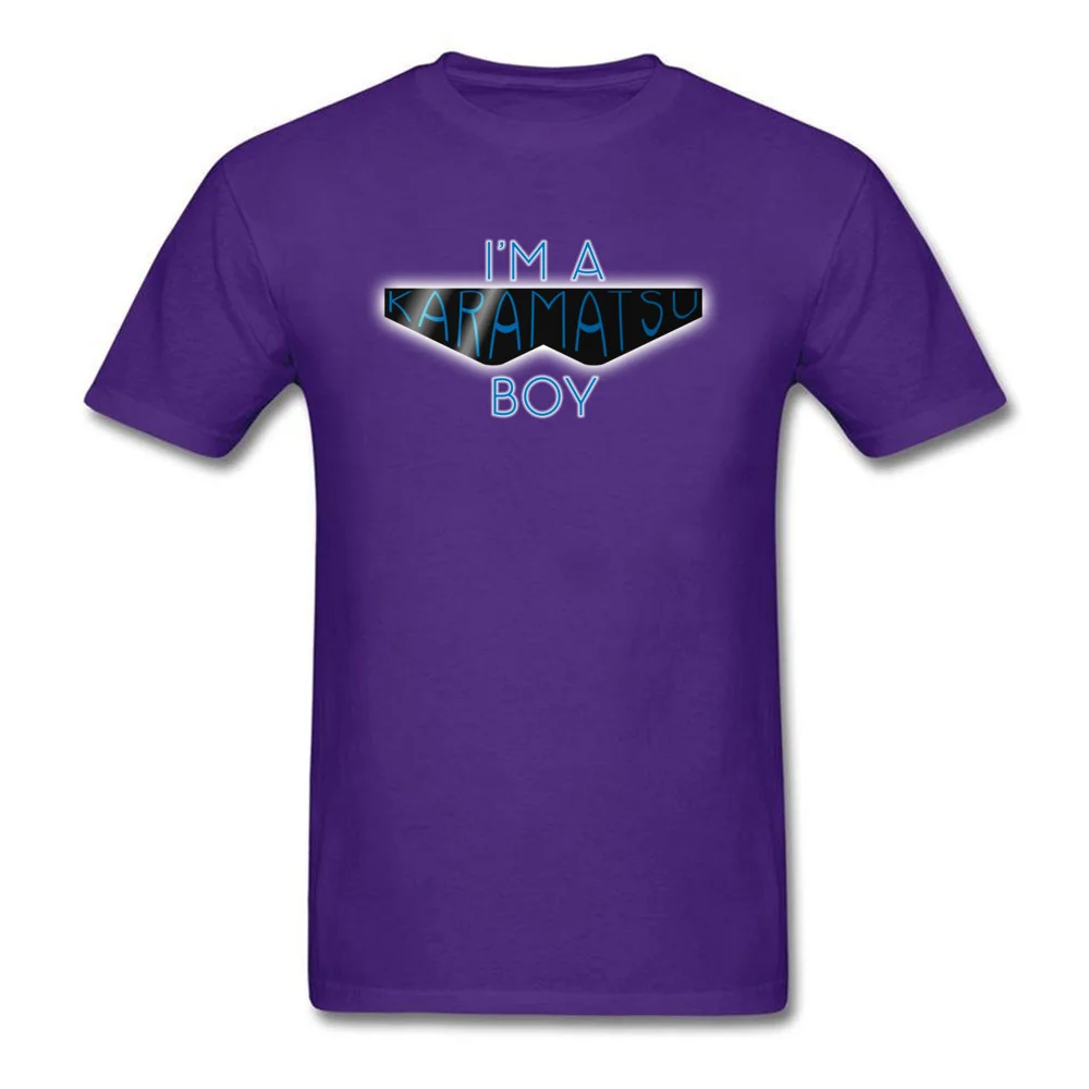 Karamatsu Boy Brand New Short Sleeve Casual T Shirt Pure Cotton Round Neck Men's Tops Tees Printed Tee-Shirts NEW YEAR DAY Karamatsu Boy purple