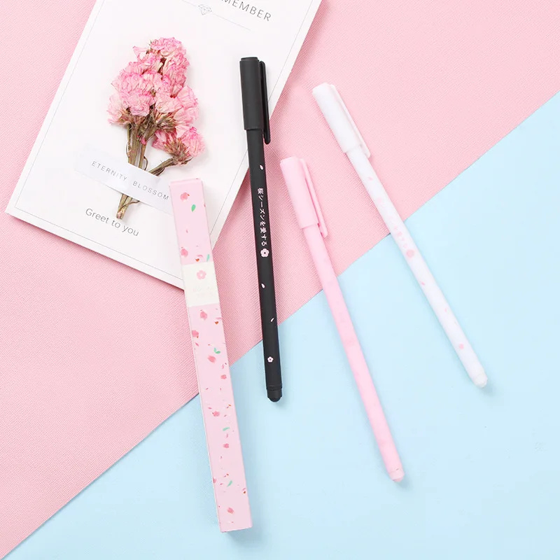 Gel pen 0.38mm sweet kawaii cherry blossom gel ink pen for business signature school office