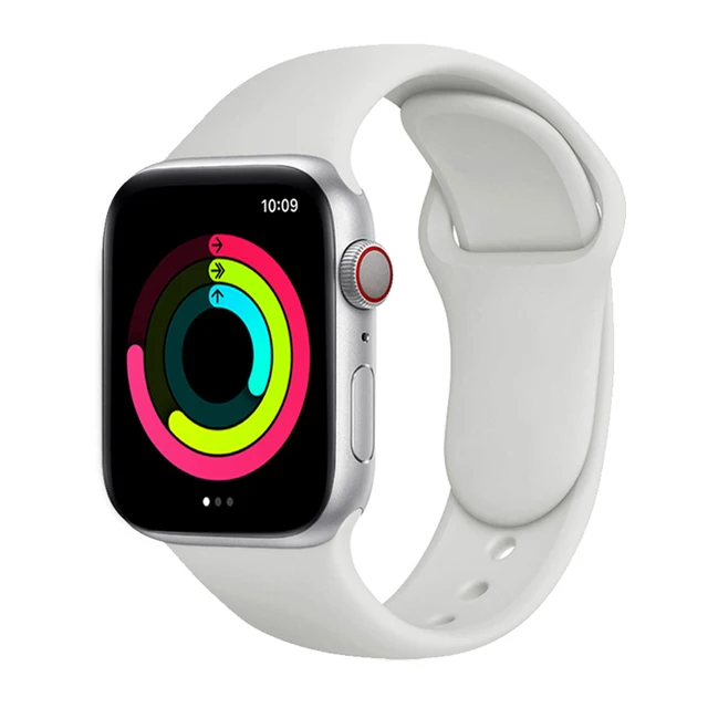 Silicone Strap for Apple Watch Band Series 7 654 321,44/40mm 42/38mm 45/41mm Smartwatch Bracelet Watchband for Apple Watch SE 10