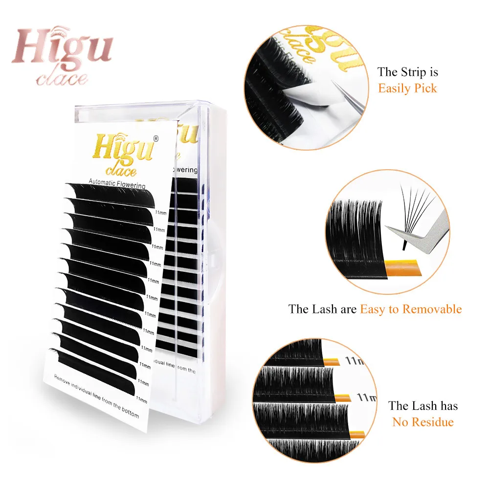 Ресницы Easy Fan для наращивания индивидуальные ресницы аутоматические с цветами