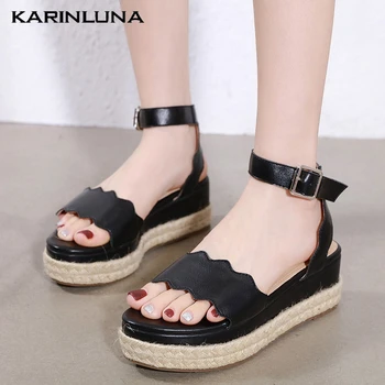 

KarinLuna 2020 New Arrivals Sweet Women Sandals Flat With Peep Toe Platform Pumps Summer Casual Woman Shoes
