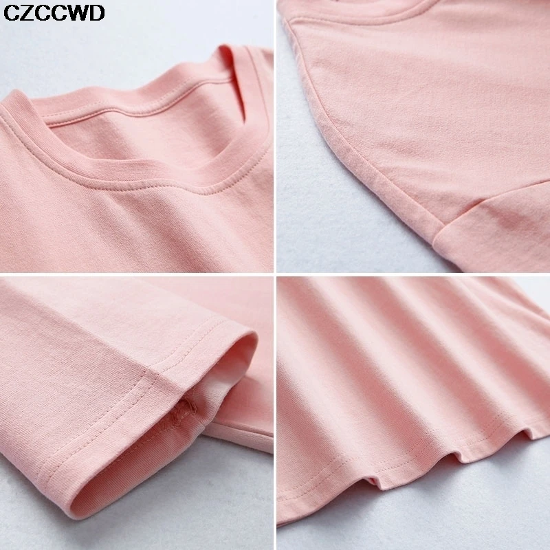 Mother's Day Gift Summer Casual Women T-shirts Ulzzang Streetwear Kawaii Print Tshirt Korean Tops Harajuku Short Sleeve T Shirt