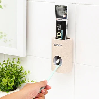 

Automatic Toothpaste Squeezers Toothpaste Dispenser Dust-proof Toothbrush Holder Wall Mount Stand Bathroom Accessories Set