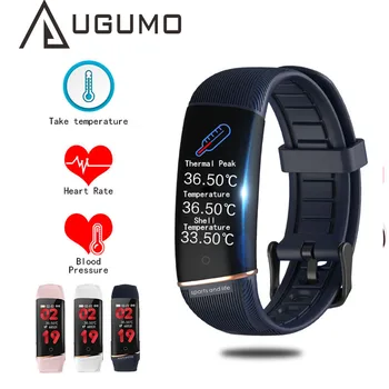

UGUMO E98S Smart Watch Body Temperature Blood Pressure Heart Rate Blood Oxygen Wristband Smart Fitness Bracelet for Men Women