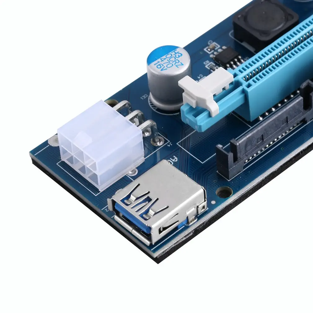 USB3.0 PCI-E Powered Express 1x to 16x Extender Riser Card Adapter Mining Conversion Wire 4 Pin Power Cable