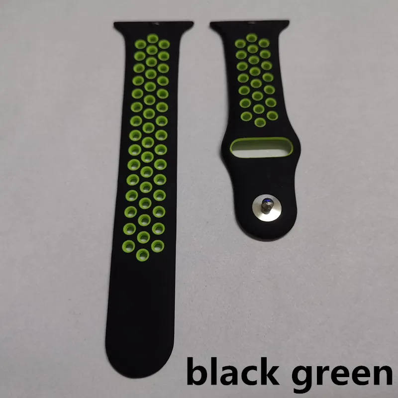 black green Универсальный ремешок 42/44 мм для умных часов F8 и часов 1-4 поколения часов - Цвет: black green
