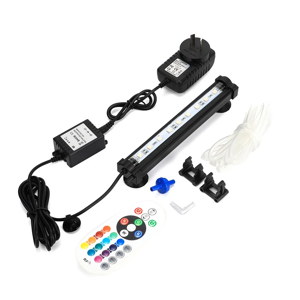 Светодиодный светильник для аквариума EU/US/UK/AU, водонепроницаемый светодиодный освещение для аквариума аквариум подводный пузырь, аквариумный декор, освещение D25 - Цвет: 18cm AU Plug