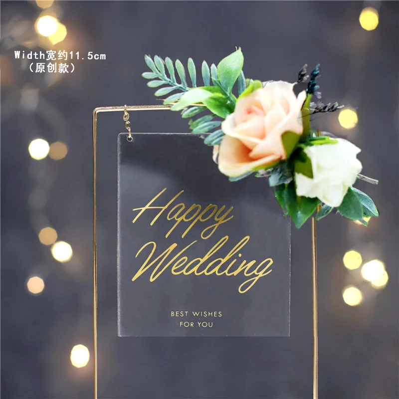 Flower Wedding B Свадебные украшения для торта на крючке, вечерние принадлежности, нежный цветок, олень, декор для выпечки, Свадебный десерт, подарки для любви - Цвет: Flower Wedding B