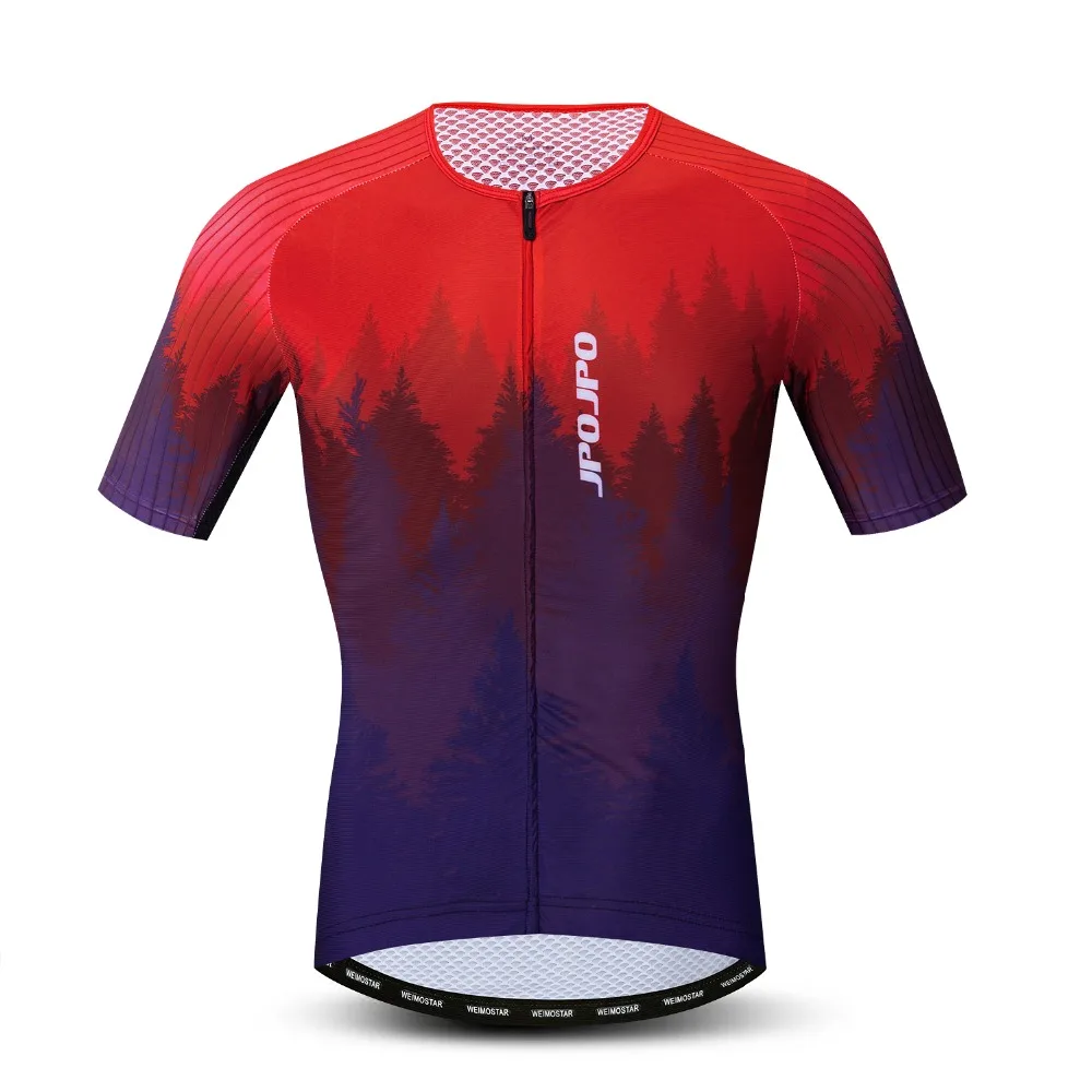 Weimostar мужской короткий рукав Джерси Майо для велоспорта Ciclismo велосипедная одежда рубашка одежа для велоспорта активного отдыха велосипедная одежда красного цвета