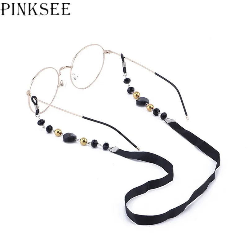 PINKSEE Модные солнцезащитные очки ремешок цепочки для очков черные акриловые