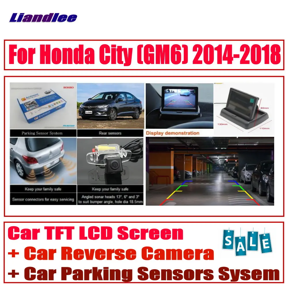 Для Honda City (GM6) 2014 2018 фотокамера/цифровая система датчиков парковки/HD