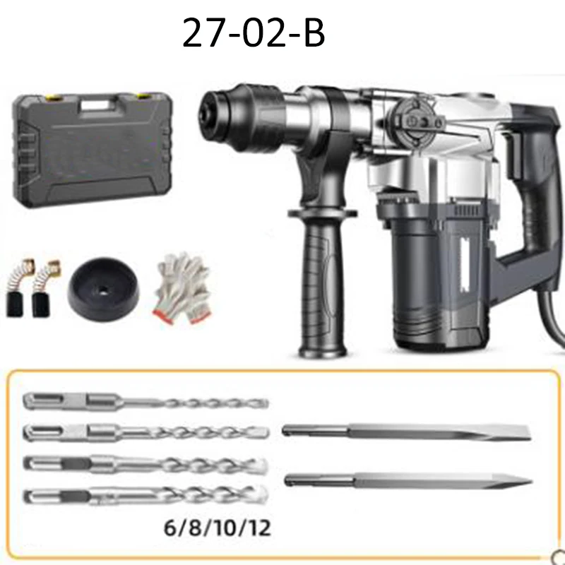

220V 900W Rotary Hammer Electric Demolition Hammer Impact Drill Punch dual-use industrial heavy-duty electric pick
