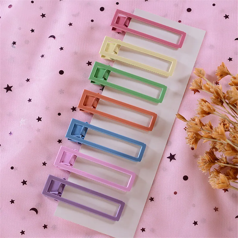 7+ N цвет bobby pins ins веб знаменитости матовый край клип Милая заколка для волос с кроликом челка корейские аксессуары для волос девушка заколки для волос