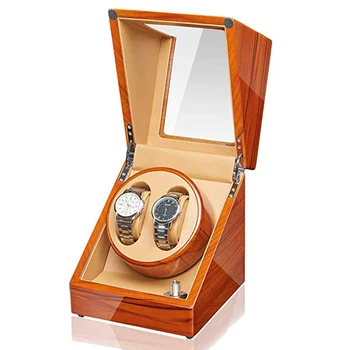 

JQUEEN Applewood Watch Winder with Quiet Japanese Mabuchi Motor 2+0 Storage