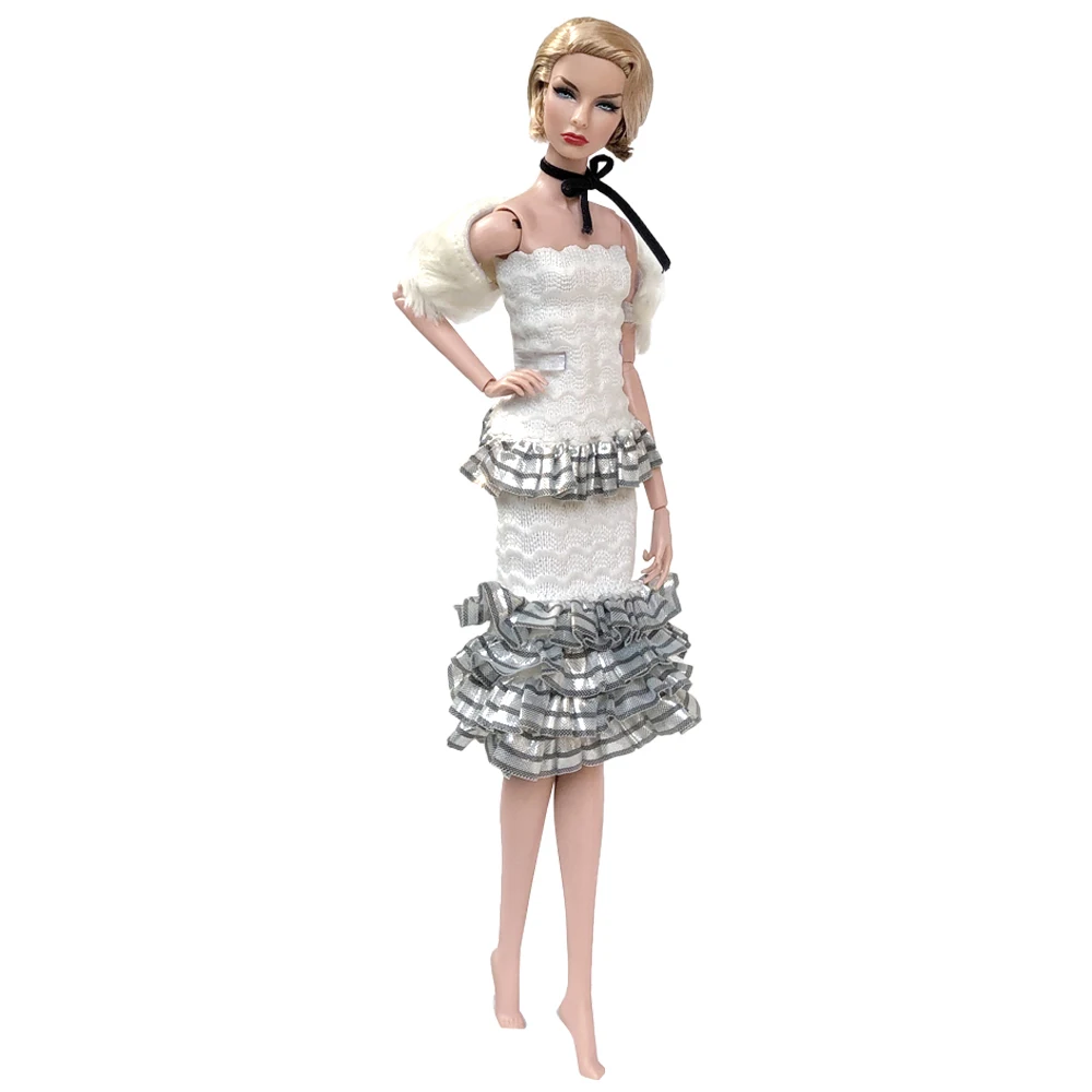NK Mix новейшее Кукольное платье модельная юбка ручной работы вечерние модные платья для куклы Барби аксессуары игрушки подарок для девочек JJ - Цвет: Not Include Doll  A