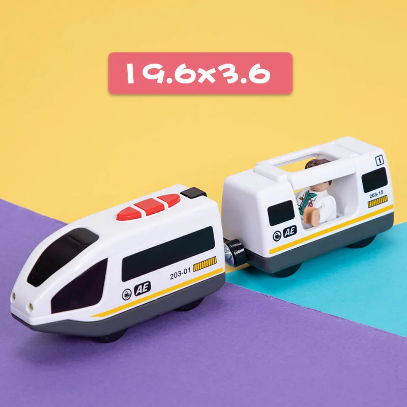 Дистанционное управление RC электрический маленький поезд игрушки набор соединен с деревянной железной дороги интересный подарок для детей - Цвет: 10