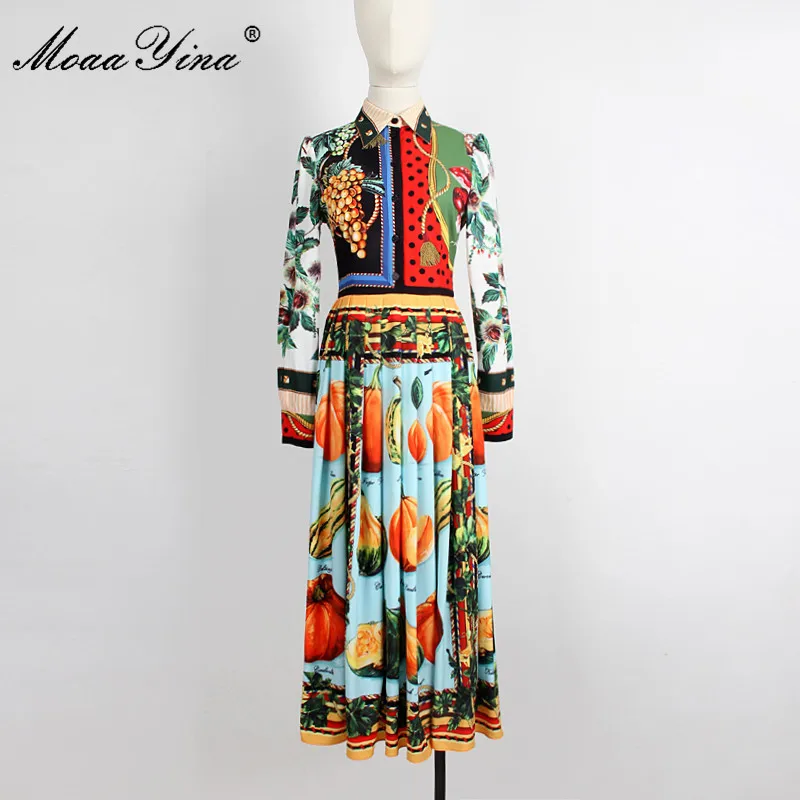MoaaYina Fashion Designer Dress Spring Women's