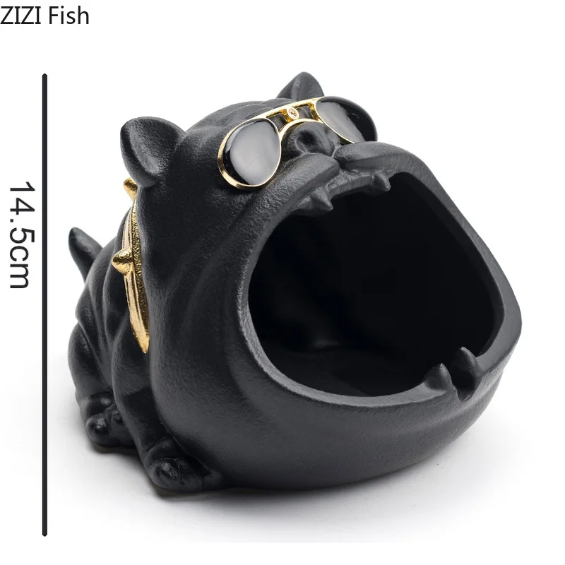 Ceramic Ashtray Cartoon Dog Storage European Vintage Home Decor