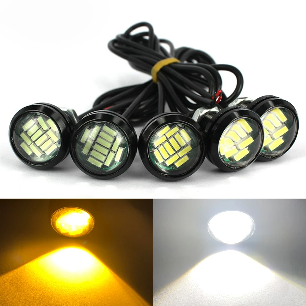 1Pcs Car led Hawkeye Lights 12 LED Grille Signal Lights 23mm led Eagle