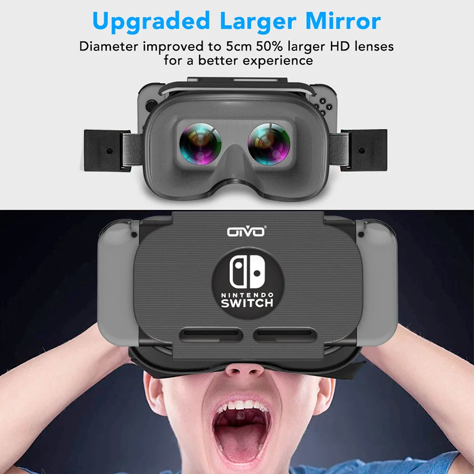 OIVO Switch VR Headset for Nintend Switch LABO VR Big lens Virtual Reality Movies Switch Game 3D VR Glasses for Odyssey Games