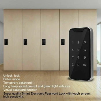 

Safety Protection Cabinet Password Lock TouchScreen Keypad Digital Smart Electronic Wardrobes Anti Theft Door Code Drawers