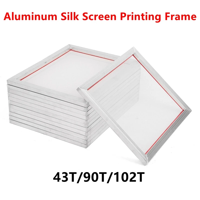 5Pack 46cm*41cm Aluminum Silk Screen Printing Press Frame Screens White  18'' x16'' 32T 43T 77T 90T 120T Mesh Out Size 46cm*41cm - AliExpress
