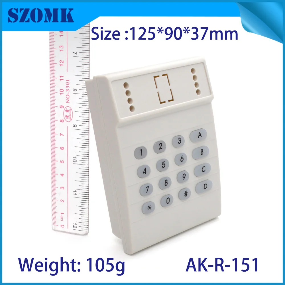 10 шт. szomk Пластиковый корпус для контроля доступа корпус для RFID Электронный Корпус с клавиатурой 125*90*37 мм