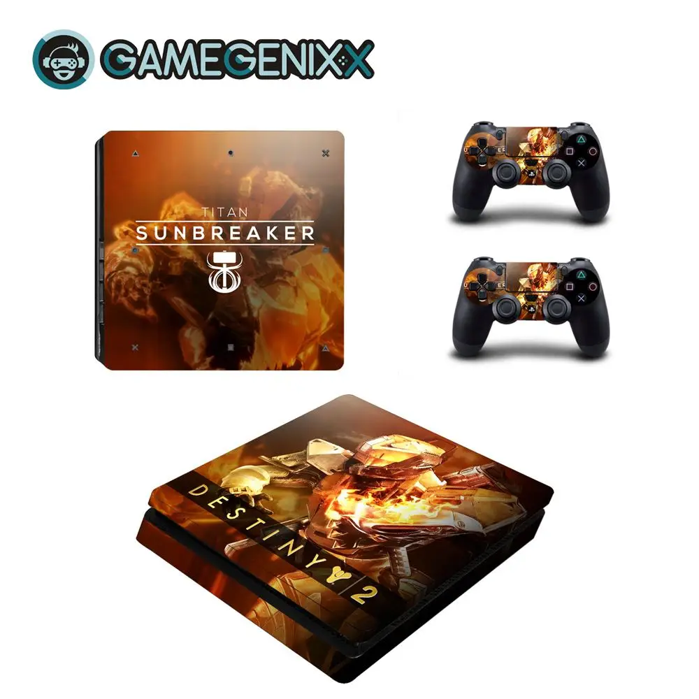 GAMEGENIXX виток винилопласта с наклейкой для PS4 Slim консоли и 2 контроллеров-desnasty 2