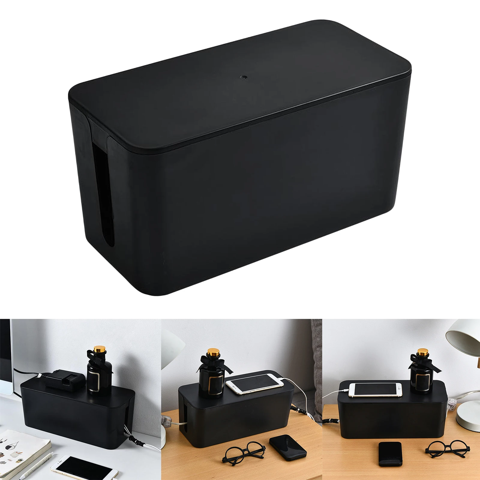 Cable Tidy Box, Hide and Conceal Extension Blocks and Electrical Cables, Fully Safety Tested Cable Management Solution
