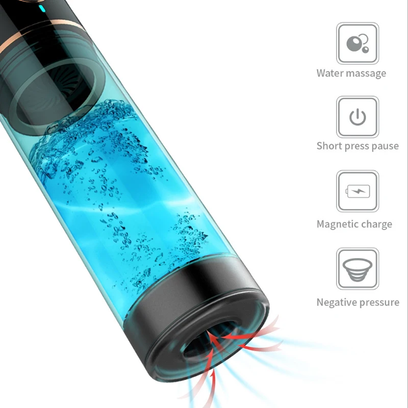 Water Bath Penis Enlargement Pump Electric Male Masturbator Cup Air Vacuum Pump Penis Proextender with Spa Sex Toys for Men