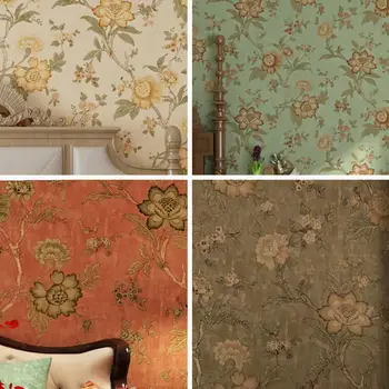 

10m x 0.53m fresh rural American country style non-woven wallpaper for bedroom living room office kitchen wall papers home dec