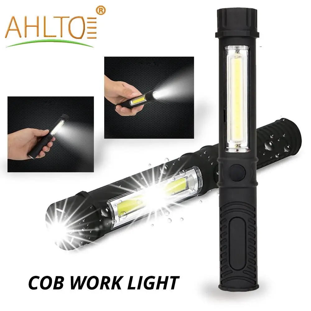 

1X Multi-function COB LED Portable Mini Pen Work Light Inspection Torches Magnetic Base Waterproof Used For Camping Cycling Bar