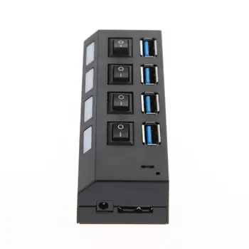 

Speed Mini USB 2.0 Interface Expander 4 Port USB 2.0 A-type Hub High Speed Power On Off Button Separate Switch For Laptop PC