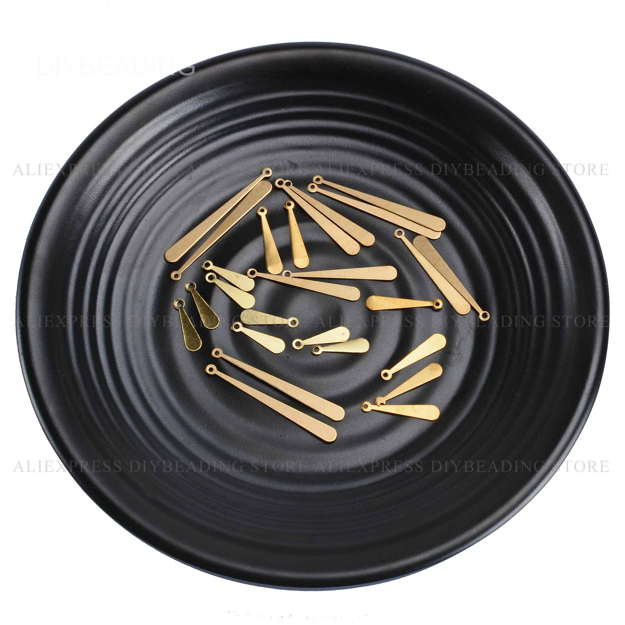 Abalorios para fabricación de pulseras, joyería DIY, colgantes largos, venta al mayor, Conector de estampado de plomada en blanco fino, accesorios para encontrar|Piezas de cierre y matarial de joyería| - AliExpress