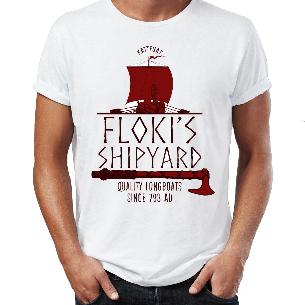 

Men's T Shirt Vikings Floki's Shipyard Floki Badass Awesome Tee