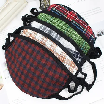

Fashion Cotton Mask Health Cycling Anti-Dust Mouth Mask Women Checkered Unisex Warming Wearing Windproof Mouth-Muffle Face Boy
