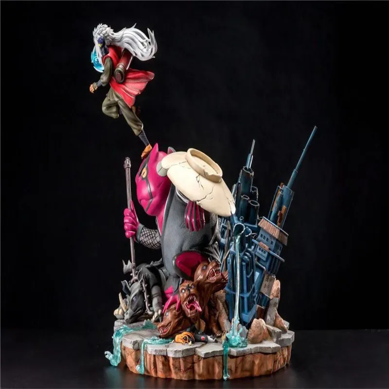 NARUTO GK Mu Ye Three forbearance JIRAIYA Riding MiaoMuShan экстрасенсорная статуя зверя смола фигурка Коллекция Модель игрушки C20