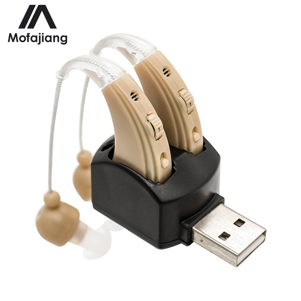

Rechargeable Hearing Aid Digital Amplifier Double Earphones Apparatus High Power Hearing Aids Ear Instrument Amplifiers Sound