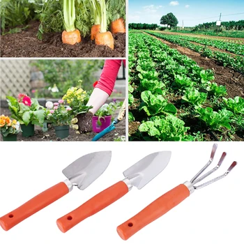 

Gardening Tool Set Plastic Multifunctiona Kit Portable Gardening Shovel Rake Garden Tool Set Green 3pcs/Set Potted Plants