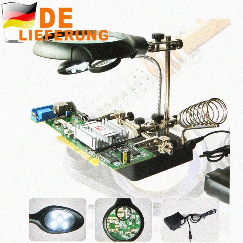 

Magnifier with LED Light Digital Magnifier 2.5X 90mm 7.5X 34mm 10X 34mm Lens Professional Magnification Tools
