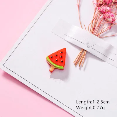 20pcs Flat Back Fruits Resin Watermelon Pineapple Cute Resins DIY Jewelry Hair Bows Clips Accessories Resin Cabochons Decoration - Цвет: 20pcs Watermelon