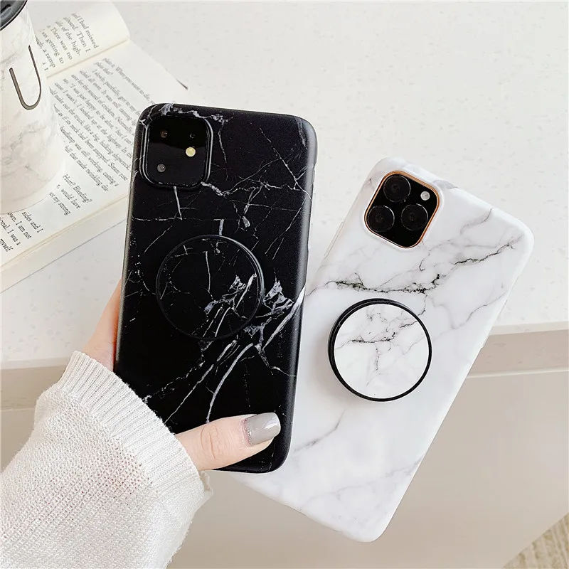 Классический чехол с мраморной подставкой для iPhone XR 11 Pro Max X XS 7 8 Plus 6 6s Huawei P20 lite P30