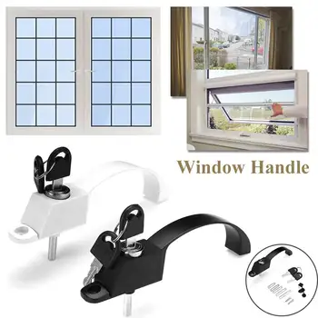 

Aluminum alloy Window Handle With Lock Child Safe Security Window Door Sash Lock Door Turning Handle For Double Glazing