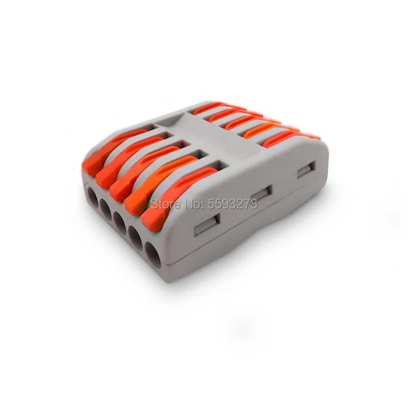 

50PCS/LOT Free Shipping SPL-5 Cable Wire Connector Terminal Home DIY Led-Light 222-412 Fast Wire Universal Mine Use