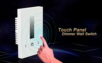 

Wall-mounted Glass Touch Panel LED Dimmer Switch Brightness Controller DC 12-24V for Single Color LED Strip Lamp-White jk639